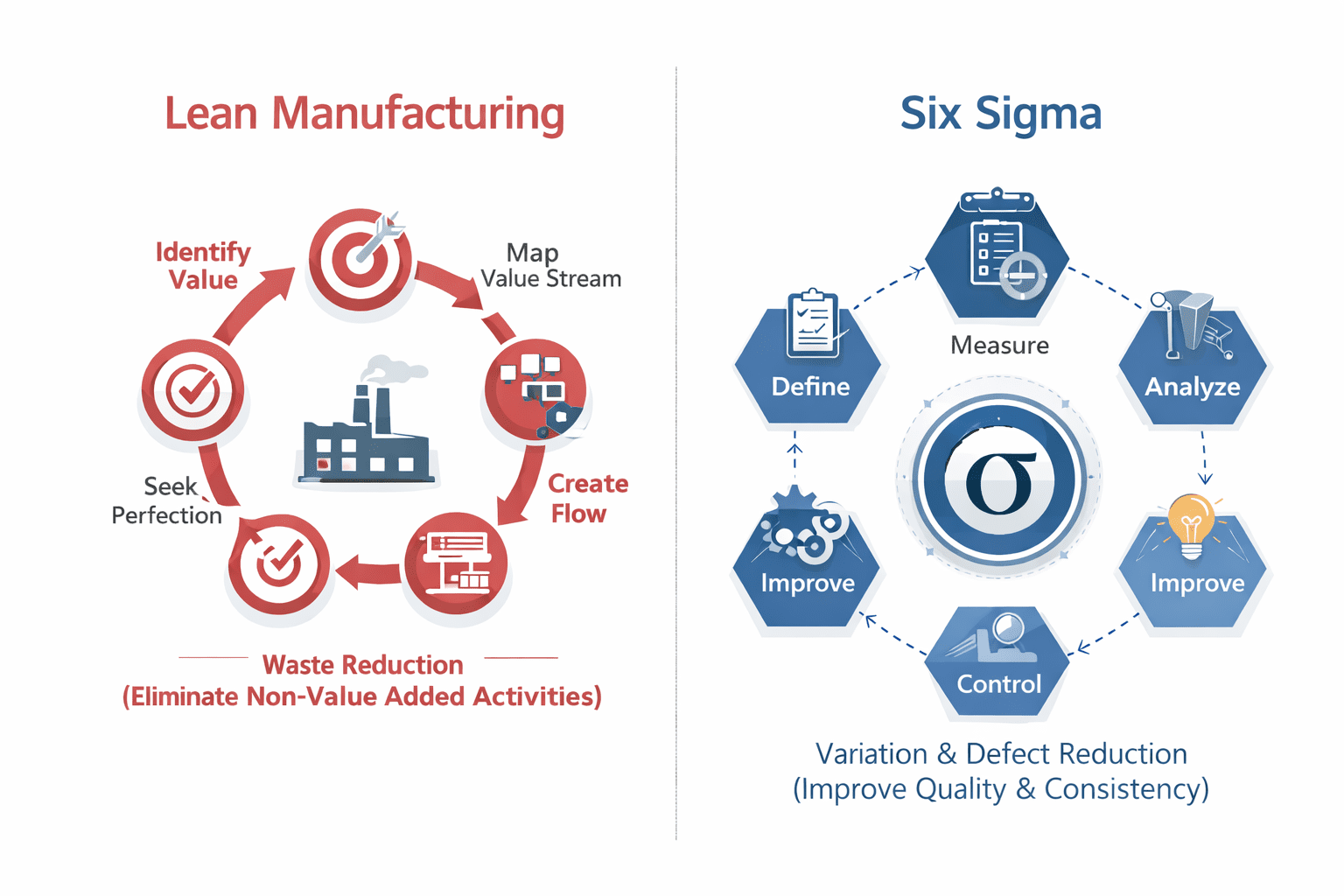 Perbedaan Lean Manufacturing dan Six Sigma: Mana yang Lebih Efektif?