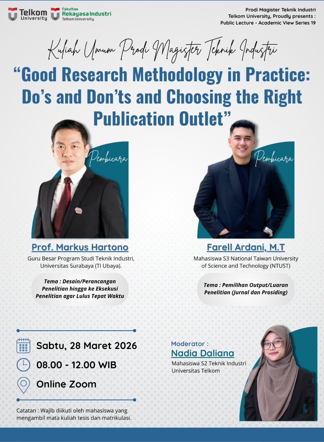 Academic View Series 19 - Kuliah Umum S2 Teknik Industri