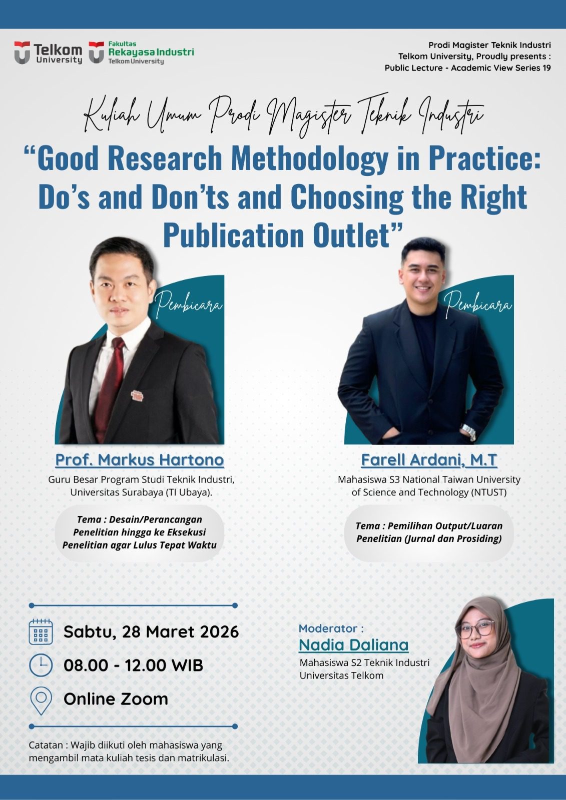 Academic View Series 19 - Kuliah Umum S2 Teknik Industri